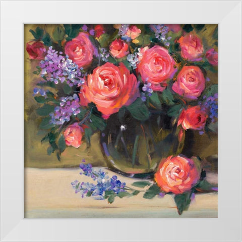 Floral Still Life I White Modern Wood Framed Art Print by OToole, Tim