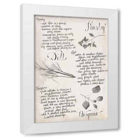 Herb Collection E White Modern Wood Framed Art Print by Popp, Grace