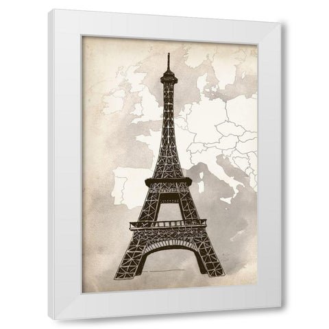 Travel Collection D White Modern Wood Framed Art Print by Popp, Grace