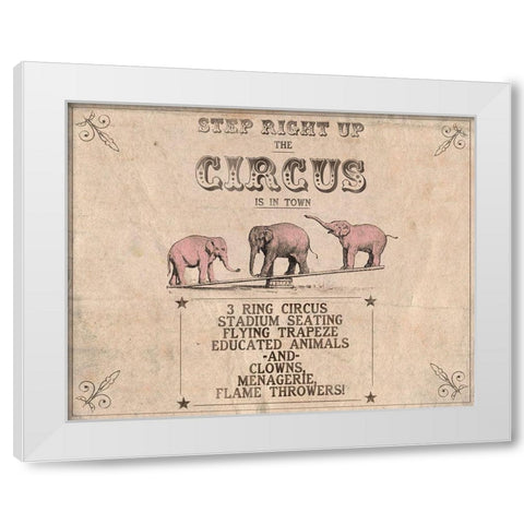 Vintage Circus Collection A White Modern Wood Framed Art Print by Popp, Grace