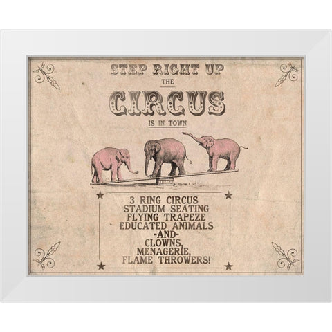 Vintage Circus Collection A White Modern Wood Framed Art Print by Popp, Grace