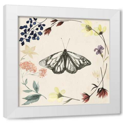 Pressed Flower Collection E White Modern Wood Framed Art Print by Popp, Grace