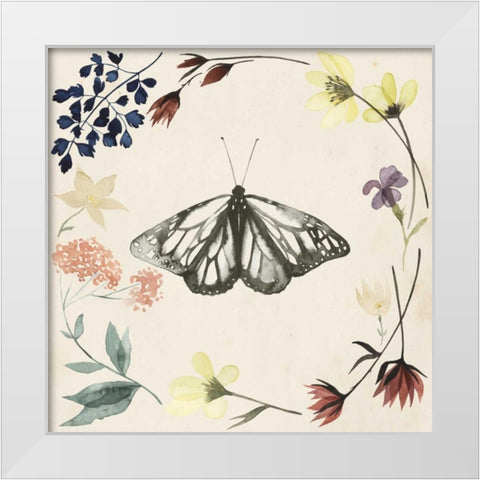 Pressed Flower Collection E White Modern Wood Framed Art Print by Popp, Grace