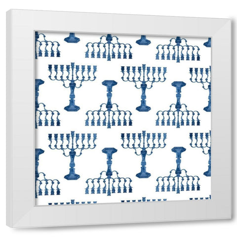Sophisticated Hanukkah Collection F White Modern Wood Framed Art Print by Borges, Victoria