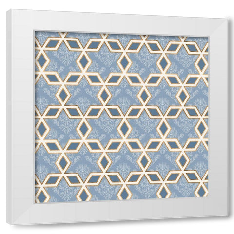 Sophisticated Hanukkah Collection H White Modern Wood Framed Art Print by Borges, Victoria