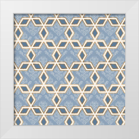 Sophisticated Hanukkah Collection H White Modern Wood Framed Art Print by Borges, Victoria