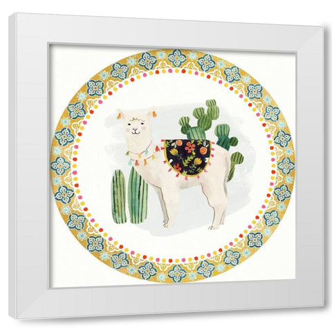 Sweet Alpaca Collection C White Modern Wood Framed Art Print by Borges, Victoria