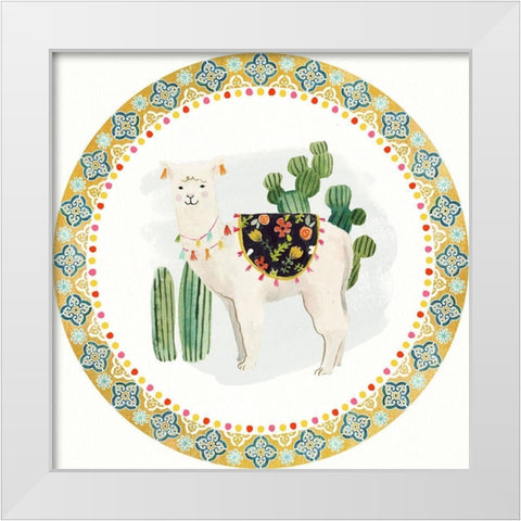 Sweet Alpaca Collection C White Modern Wood Framed Art Print by Borges, Victoria