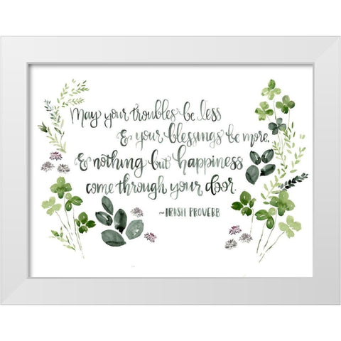 Clover Sayings Collection A White Modern Wood Framed Art Print by Parker, Jennifer Paxton