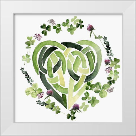 Clover Sayings Collection C White Modern Wood Framed Art Print by Parker, Jennifer Paxton