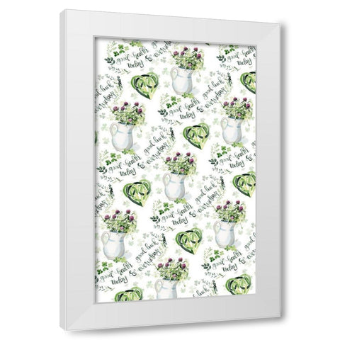 Clover Sayings Collection E White Modern Wood Framed Art Print by Parker, Jennifer Paxton