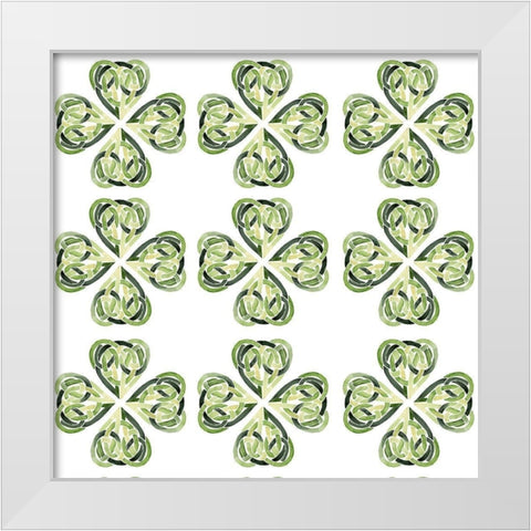 Clover Sayings Collection G White Modern Wood Framed Art Print by Parker, Jennifer Paxton