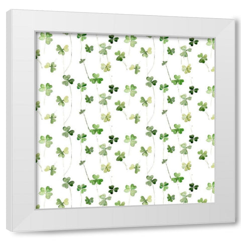 Clover Sayings Collection H White Modern Wood Framed Art Print by Parker, Jennifer Paxton
