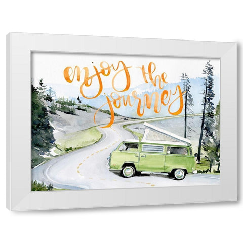 Summer Vacation Collection A White Modern Wood Framed Art Print by Parker, Jennifer Paxton