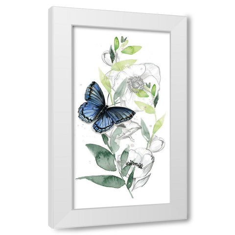 Watercolor Butterfly Collection B White Modern Wood Framed Art Print by Parker, Jennifer Paxton