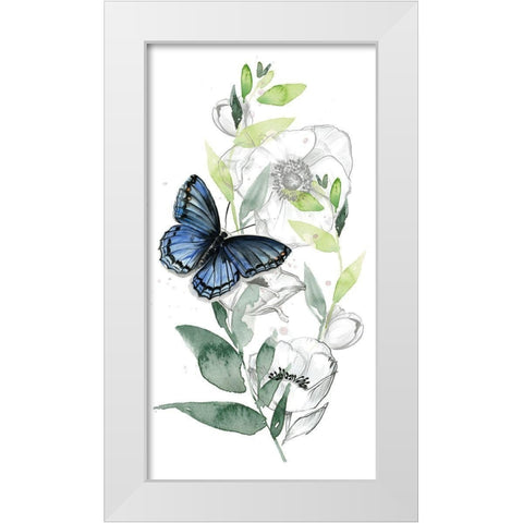 Watercolor Butterfly Collection B White Modern Wood Framed Art Print by Parker, Jennifer Paxton