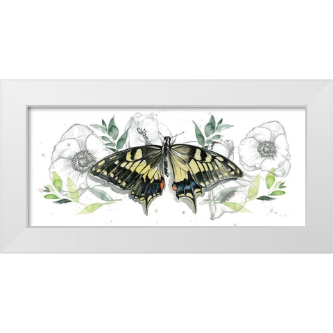 Watercolor Butterfly Collection D White Modern Wood Framed Art Print by Parker, Jennifer Paxton