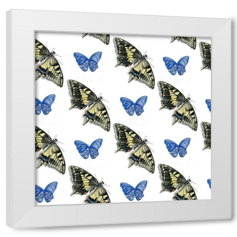 Watercolor Butterfly Collection F White Modern Wood Framed Art Print by Parker, Jennifer Paxton