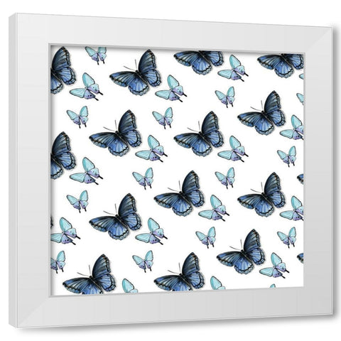 Watercolor Butterfly Collection H White Modern Wood Framed Art Print by Parker, Jennifer Paxton
