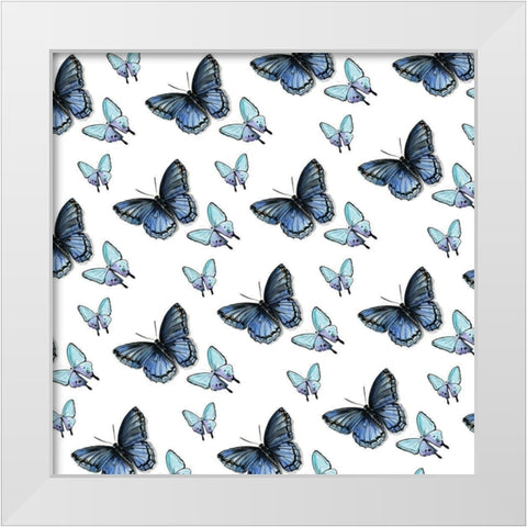 Watercolor Butterfly Collection H White Modern Wood Framed Art Print by Parker, Jennifer Paxton