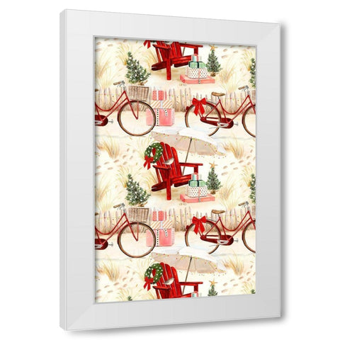 Christmas Coast Collection E White Modern Wood Framed Art Print by Borges, Victoria