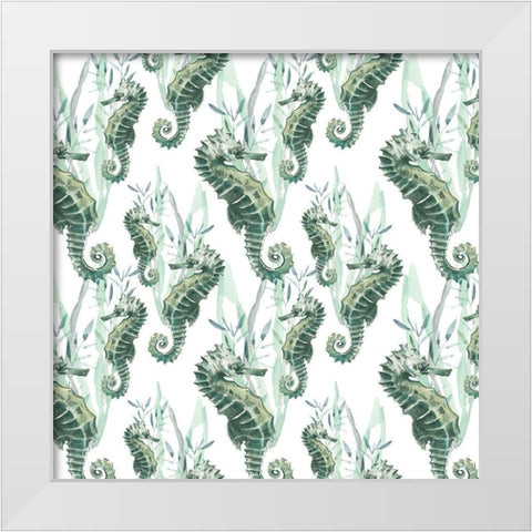 Coastal Vibes Collection F White Modern Wood Framed Art Print by Parker, Jennifer Paxton