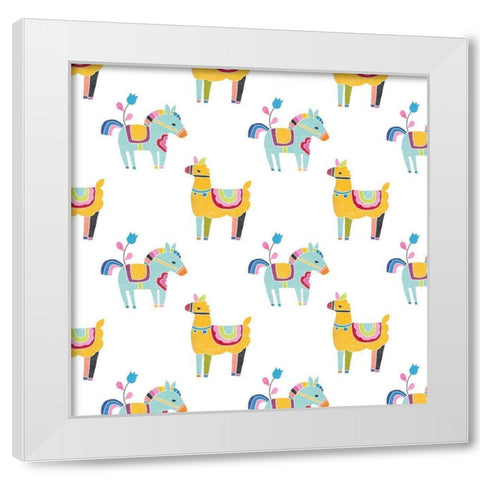 Folklorica Collection G White Modern Wood Framed Art Print by Vess, June Erica
