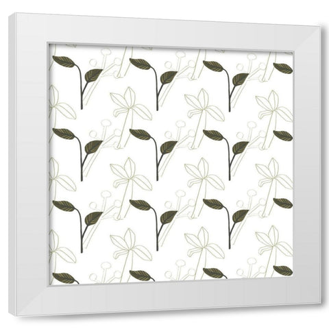 Mighty Dinos Collection I White Modern Wood Framed Art Print by Vess, June Erica