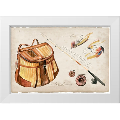 Tackle Box Collection A White Modern Wood Framed Art Print by Parker, Jennifer Paxton