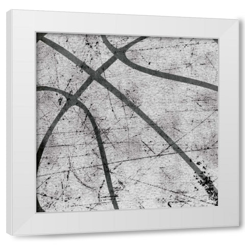 Basketball White Modern Wood Framed Art Print by Perrenoud, Aubree