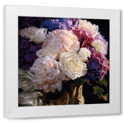 Rhapsody in Bloom White Modern Wood Framed Art Print by Bogle, Collin
