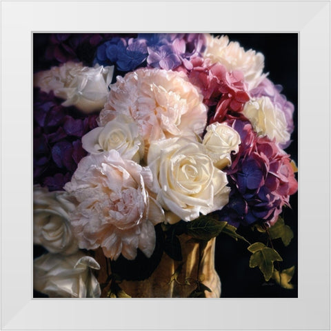 Rhapsody in Bloom White Modern Wood Framed Art Print by Bogle, Collin