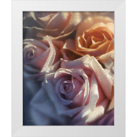 Rose Pedals White Modern Wood Framed Art Print by Bogle, Collin