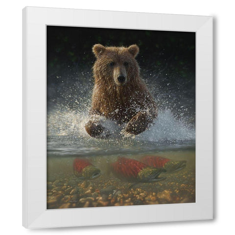 Lucky Hole White Modern Wood Framed Art Print by Bogle, Collin