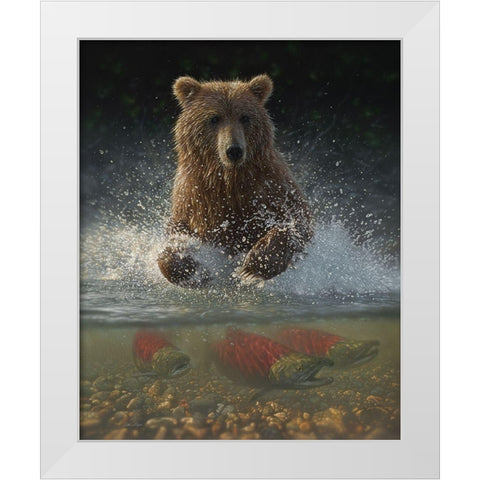 Lucky Hole White Modern Wood Framed Art Print by Bogle, Collin