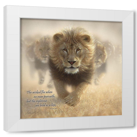 Wicked Flee White Modern Wood Framed Art Print by Bogle, Collin