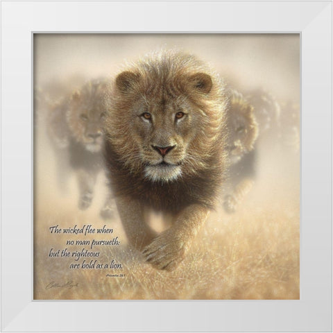 Wicked Flee White Modern Wood Framed Art Print by Bogle, Collin