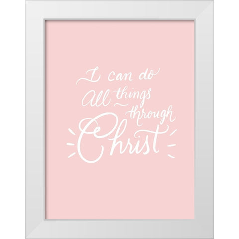 Christ White Modern Wood Framed Art Print by Batista, Dee