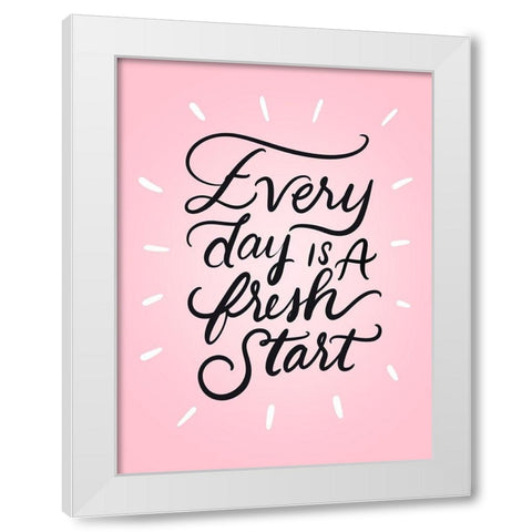 Fresh White Modern Wood Framed Art Print by Batista, Dee