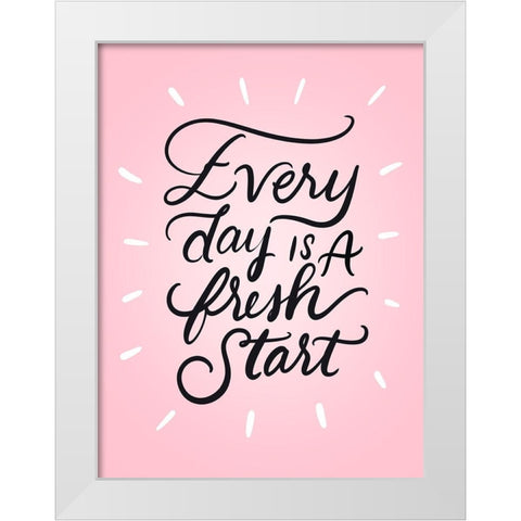 Fresh White Modern Wood Framed Art Print by Batista, Dee