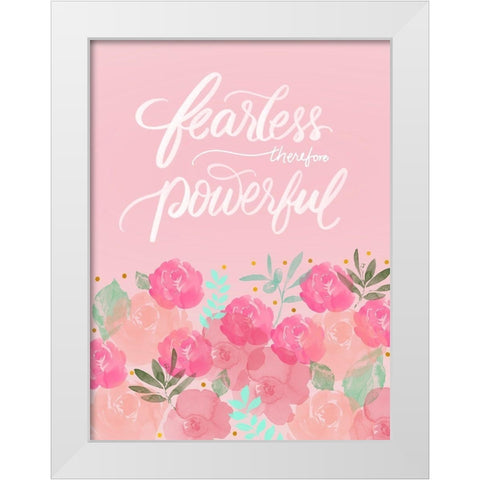 Powerful White Modern Wood Framed Art Print by Batista, Dee