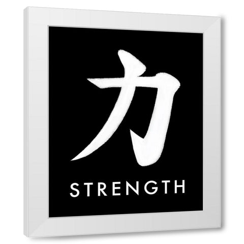 Strength White Modern Wood Framed Art Print by Tyndall, Elizabeth