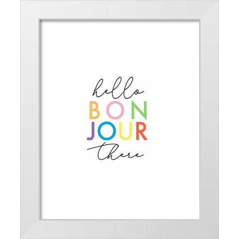 Hello There White Modern Wood Framed Art Print by Tyndall, Elizabeth