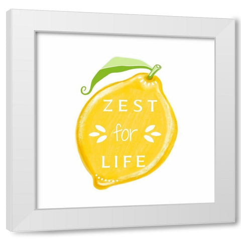 Zest for Life White Modern Wood Framed Art Print by Tyndall, Elizabeth