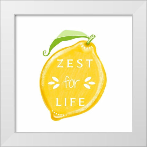 Zest for Life White Modern Wood Framed Art Print by Tyndall, Elizabeth