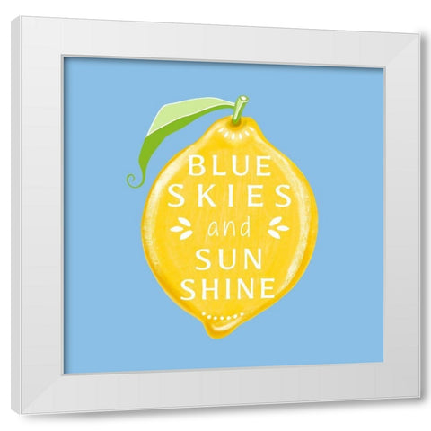 Blue Skies White Modern Wood Framed Art Print by Tyndall, Elizabeth