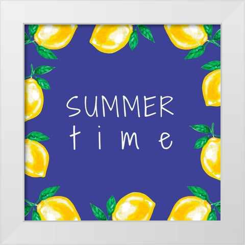 Summertime White Modern Wood Framed Art Print by Tyndall, Elizabeth