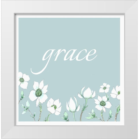 Grace White Modern Wood Framed Art Print by Tyndall, Elizabeth