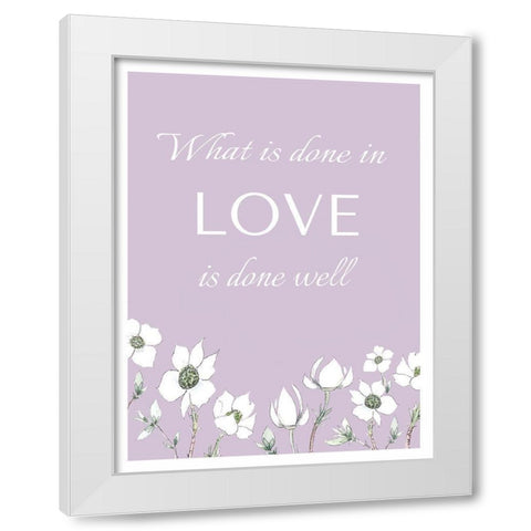 What is Done White Modern Wood Framed Art Print by Tyndall, Elizabeth