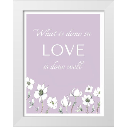 What is Done White Modern Wood Framed Art Print by Tyndall, Elizabeth